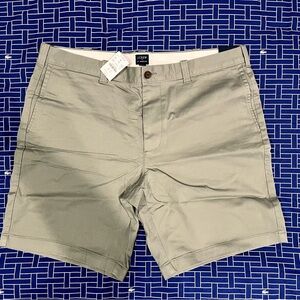 J. Crew Light Green Flat Front Shorts Size 38 9 Inch Inseam